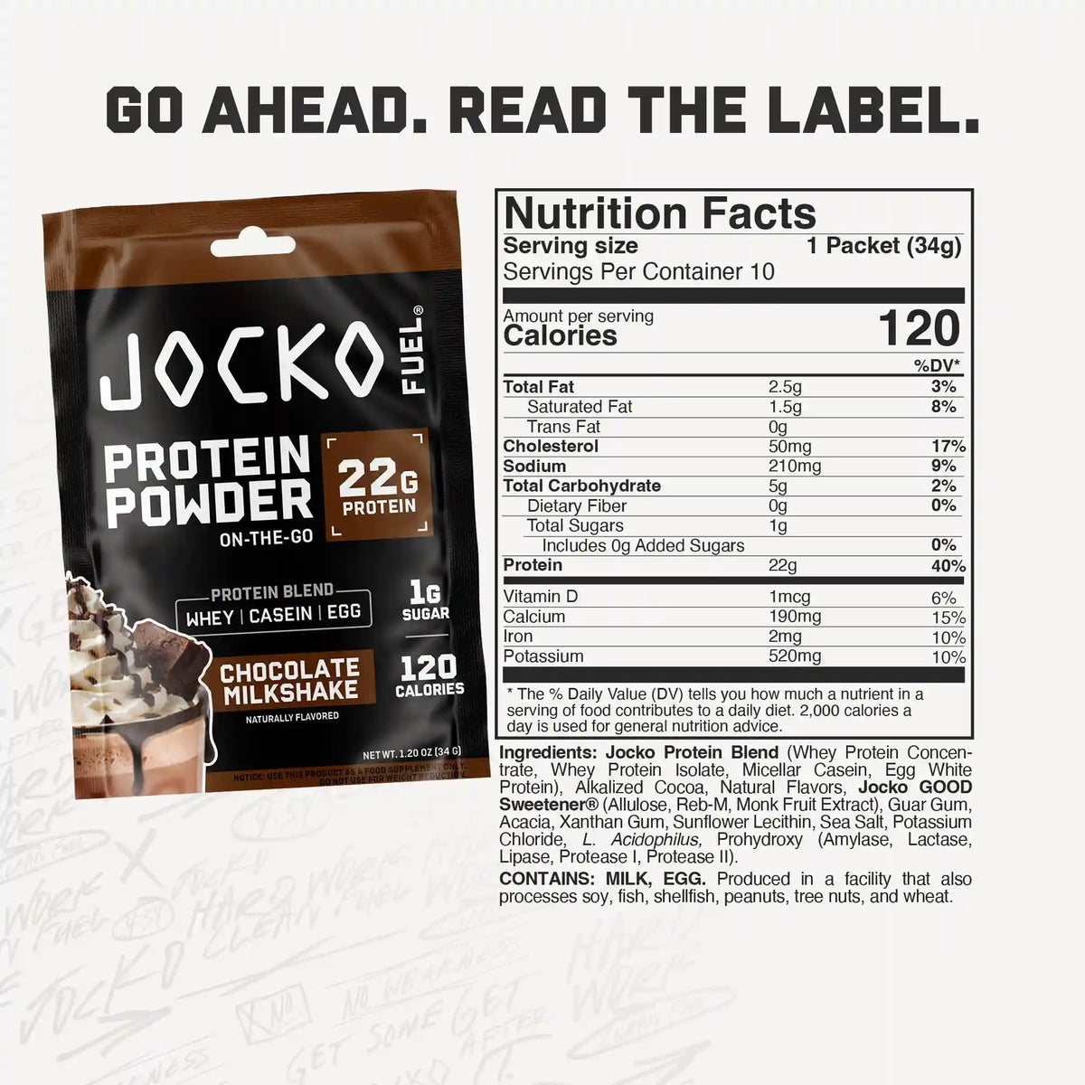Protein Powder On-the-Go Packs (10-Pack)